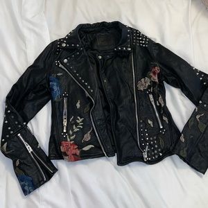 BLANK NYC EMBROIDERED MOTO JACKET